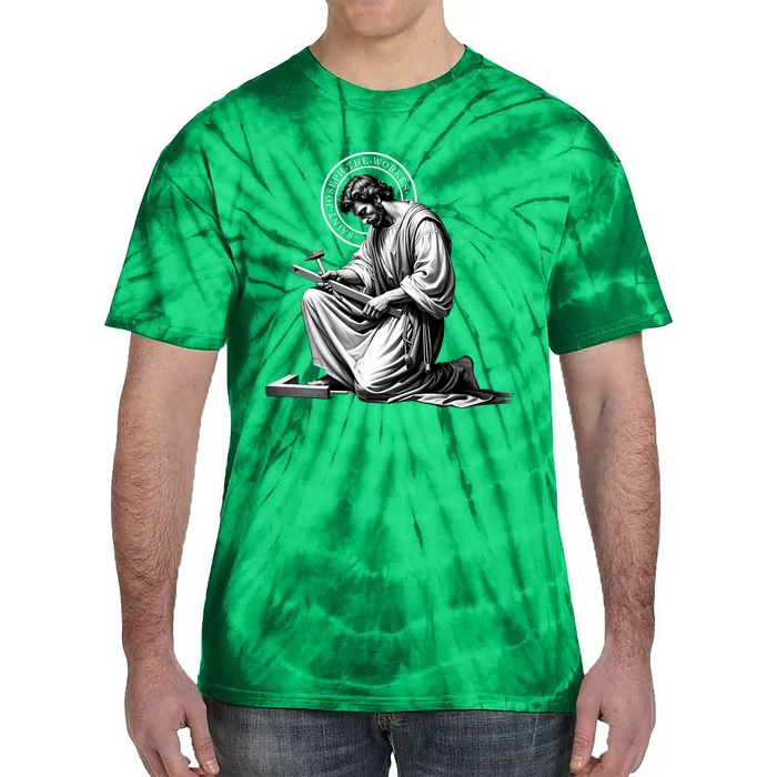 Saint Catholic Church St. Joseph The Worker Jesus Father Tie-Dye T-Shirt