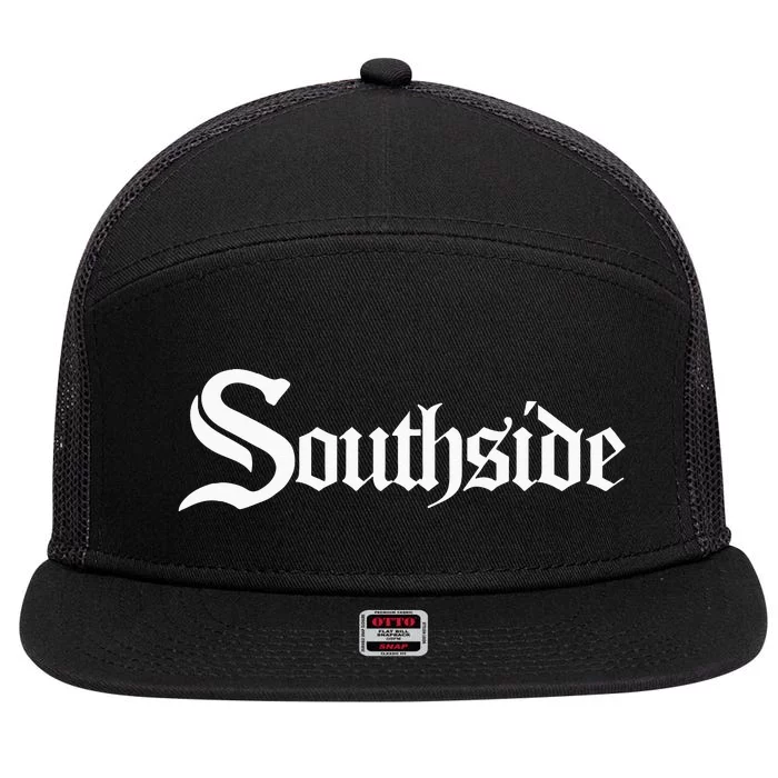 SOUTHSIDE Chi City Chicago 7 Panel Mesh Trucker Snapback Hat