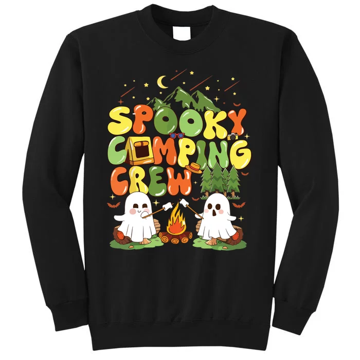 Spooky Camping Crew Halloween Cute Boo Ghost Tall Sweatshirt