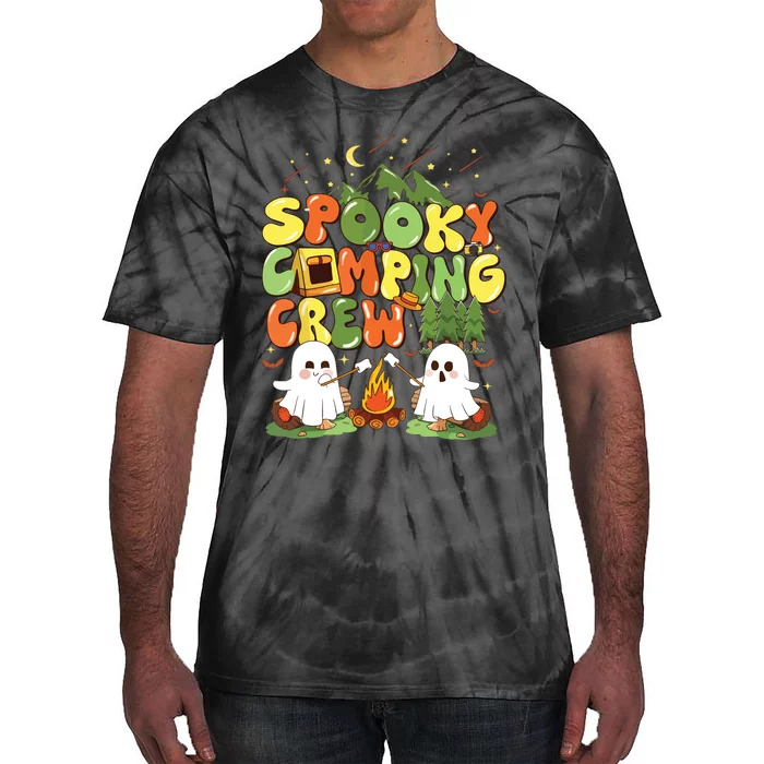 Spooky Camping Crew Halloween Cute Boo Ghost Tie-Dye T-Shirt