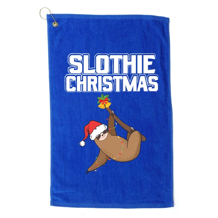 Slothie Christmas Cute Sloth Lover Merry Slothmas Xmas Gift Platinum Collection Golf Towel