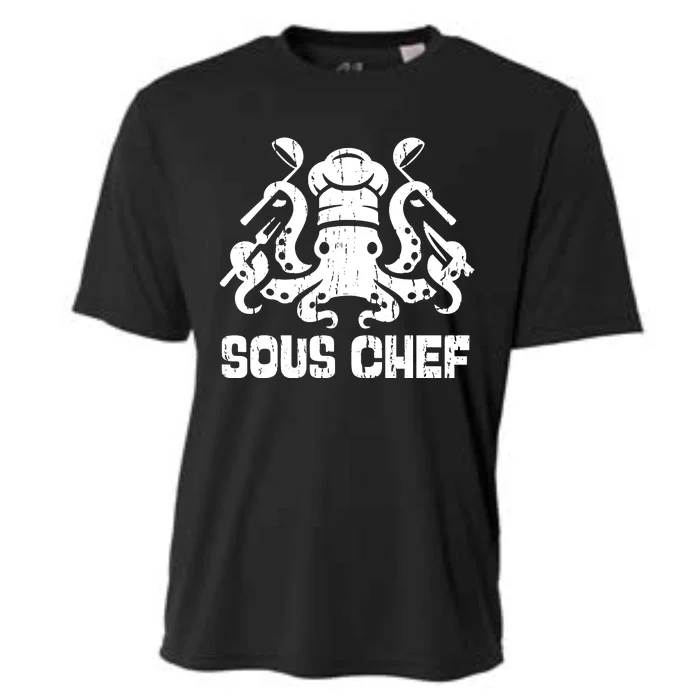 Sous Chef Culinary Octopus Kitchen Cooling Performance Crew T-Shirt