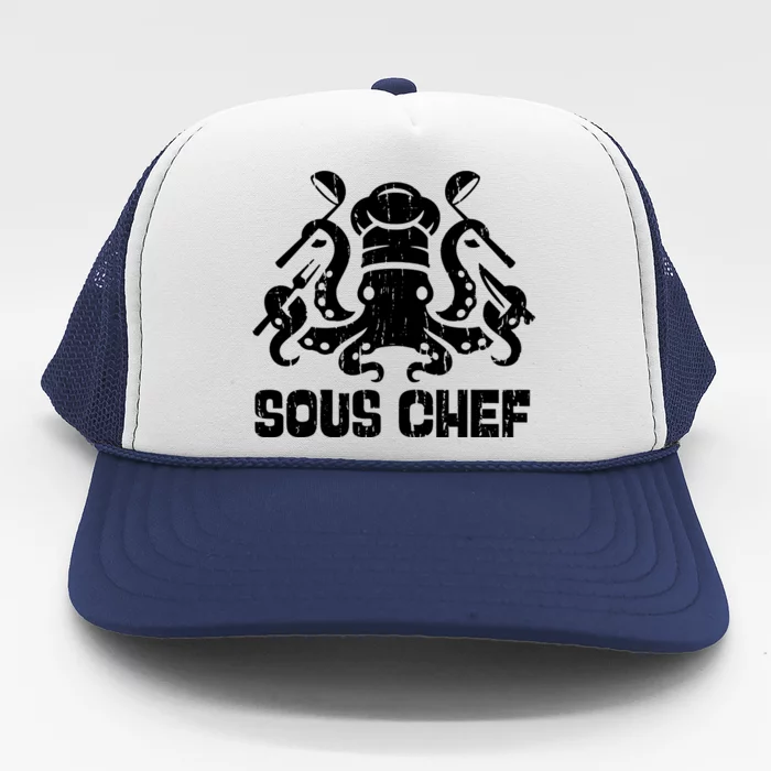 Sous Chef Culinary Octopus Kitchen Trucker Hat