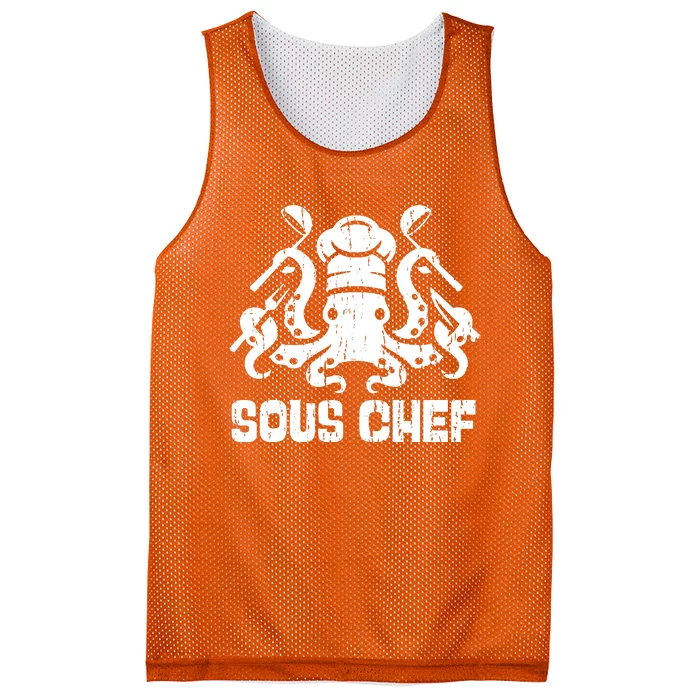 Sous Chef Culinary Octopus Kitchen Mesh Reversible Basketball Jersey Tank