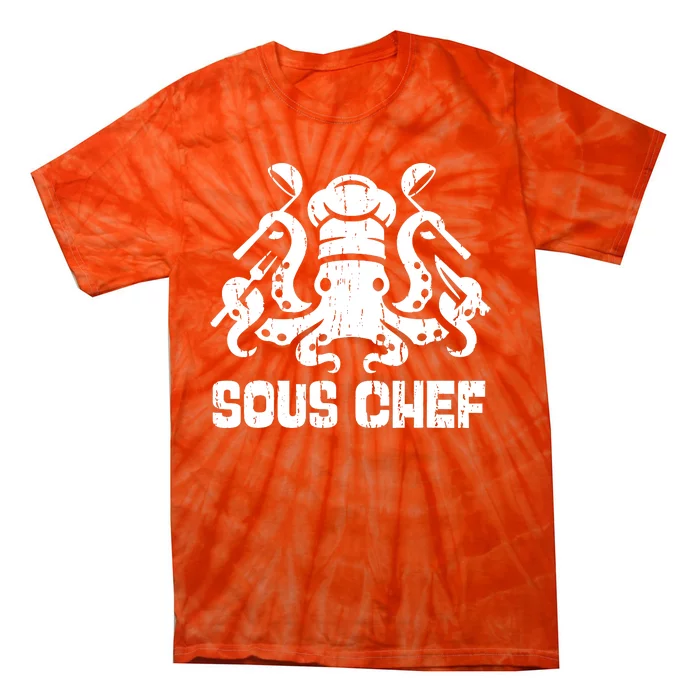 Sous Chef Culinary Octopus Kitchen Tie-Dye T-Shirt