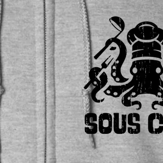 Sous Chef Culinary Octopus Kitchen Full Zip Hoodie