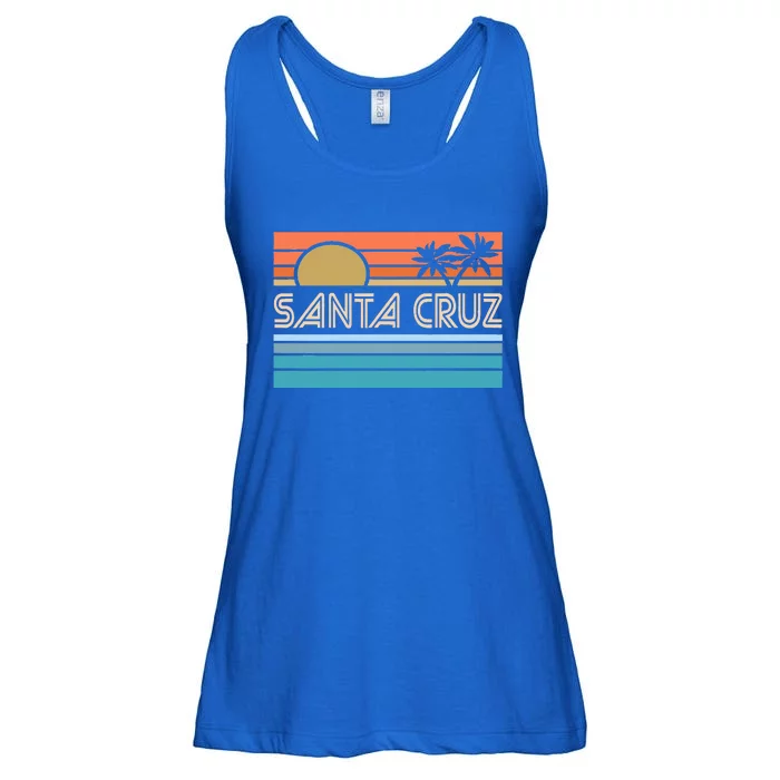 Santa Cruz California Sunset 70s 80s Surfer Summer Ladies Essential Flowy Tank