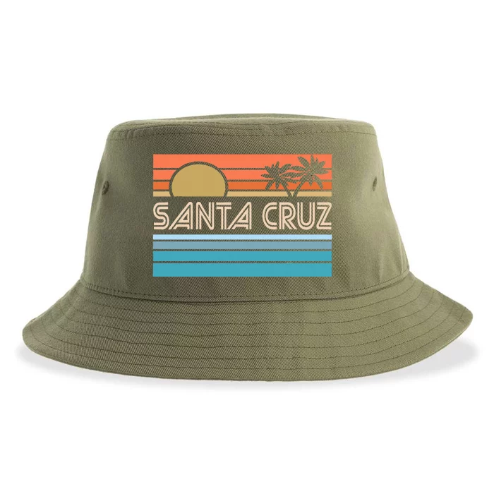 Santa Cruz California Sunset 70s 80s Surfer Summer Sustainable Bucket Hat