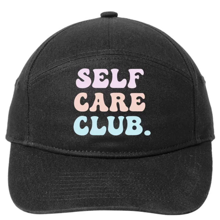 Self Care Club Mental Health Pastel Bubble Positive Cute Hoodie 7-Panel Snapback Hat