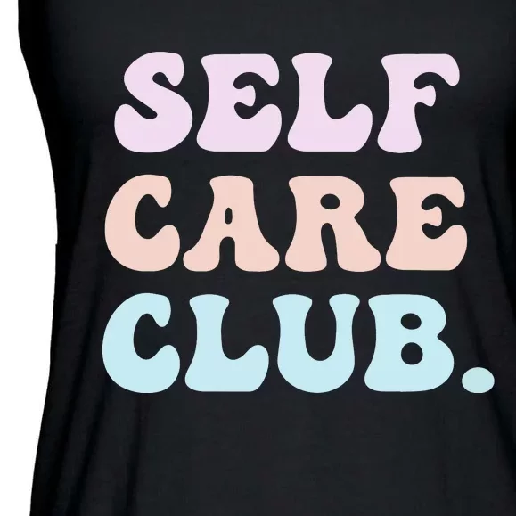 Self Care Club Mental Health Pastel Bubble Positive Cute Hoodie Ladies Essential Flowy Tank