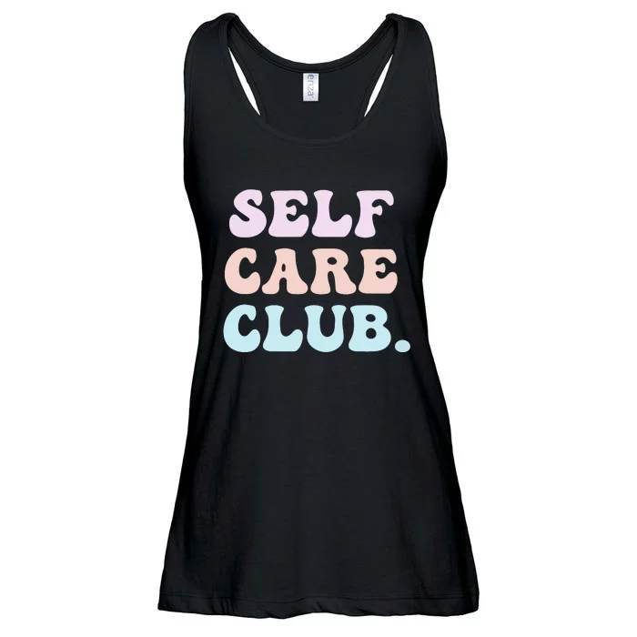 Self Care Club Mental Health Pastel Bubble Positive Cute Hoodie Ladies Essential Flowy Tank