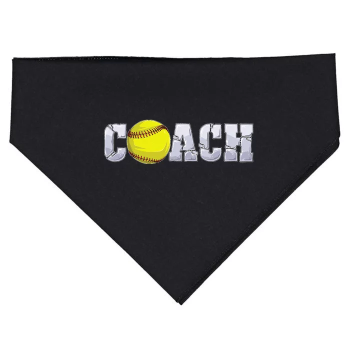 Softball Coach Coaching Assistant Coach Softball Team Men USA-Made Doggie Bandana