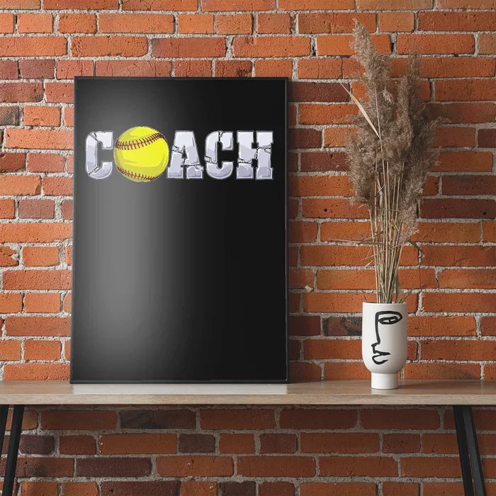 Softball Coach Coaching Assistant Coach Softball Team Men Poster