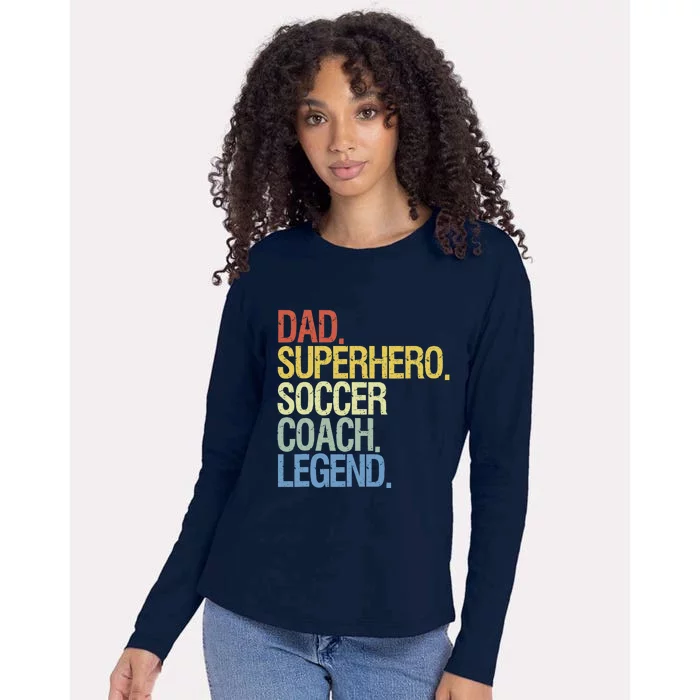 Soccer Coach Dad Womens Cotton Relaxed Long Sleeve T-Shirt