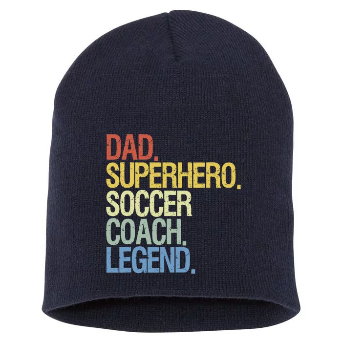 Soccer Coach Dad Short Acrylic Beanie