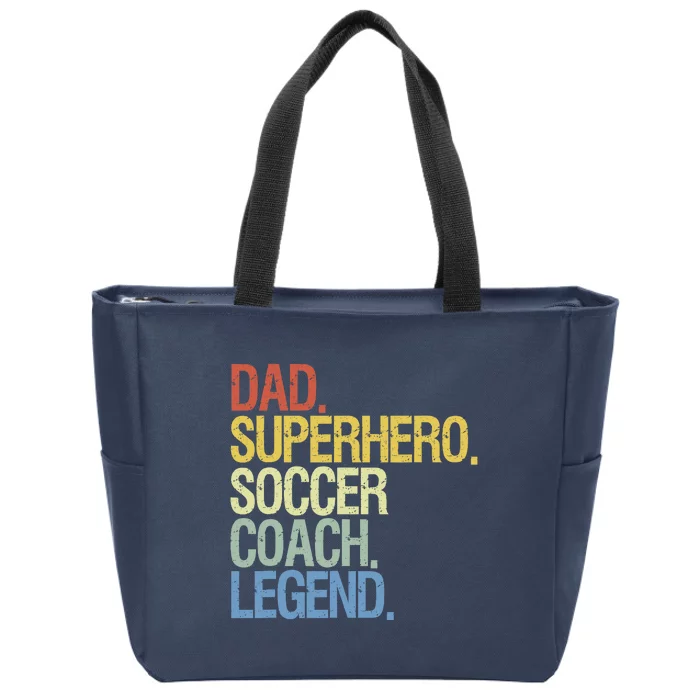 Soccer Coach Dad Zip Tote Bag