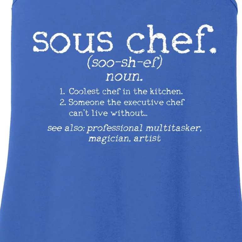 Sous Chef Definition Funny Cooking Cook Gift Ladies Essential Tank