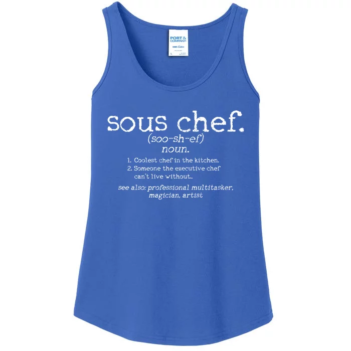 Sous Chef Definition Funny Cooking Cook Gift Ladies Essential Tank