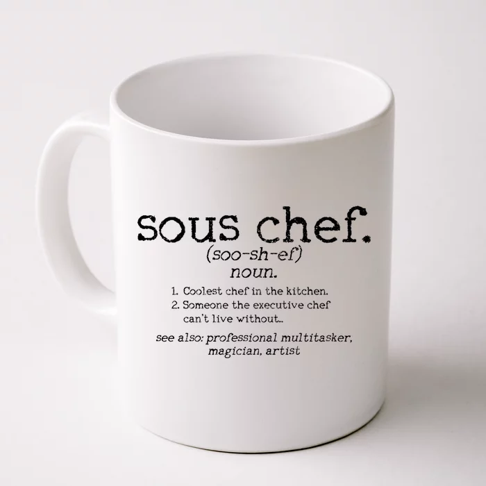 Sous Chef Definition Funny Cooking Cook Gift Front & Back Coffee Mug