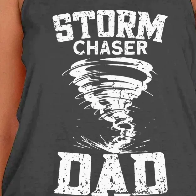 Storm Chaser Dad Women's Knotted Racerback Tank