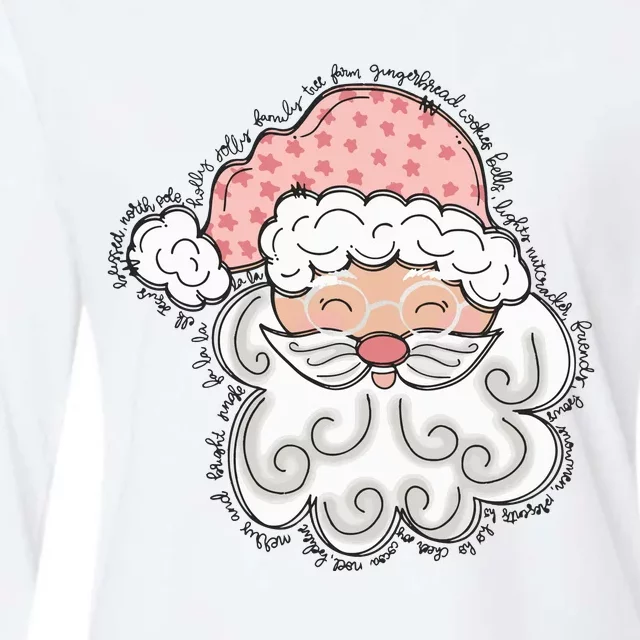 Santa Christmas Dtf Transfer Ready To Press Direct To Film Womens Cotton Relaxed Long Sleeve T-Shirt