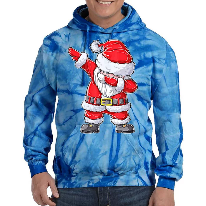 Santa Claus Dabbing Cool Gift Tie Dye Hoodie