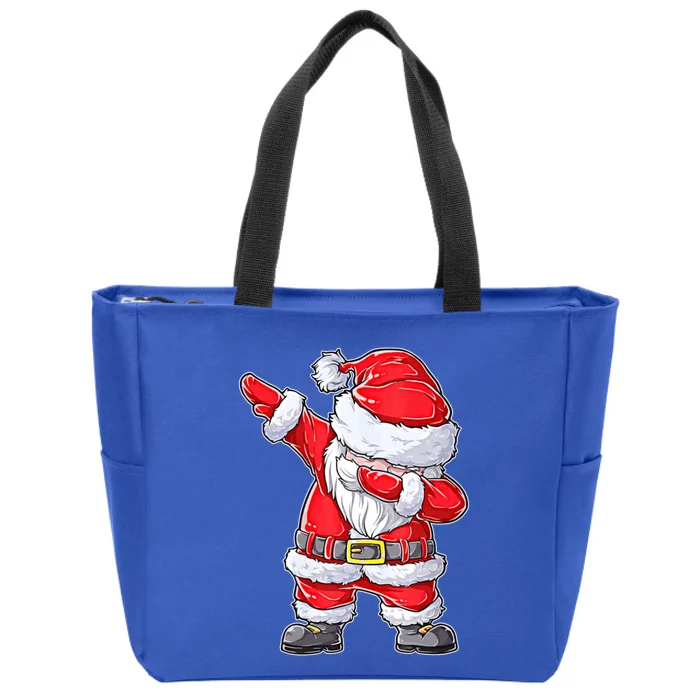 Santa Claus Dabbing Cool Gift Zip Tote Bag