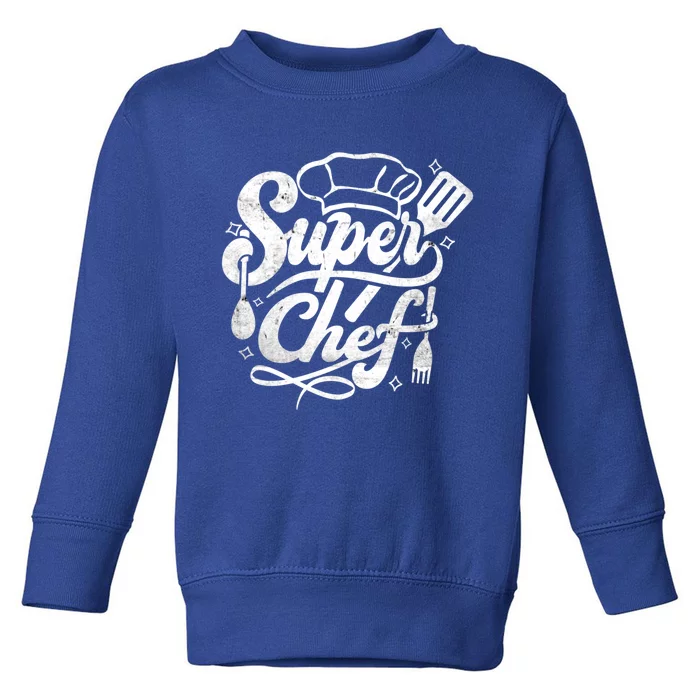 Super Chef Design Cooking Food Kitchen Sous Chef Gift Toddler Sweatshirt