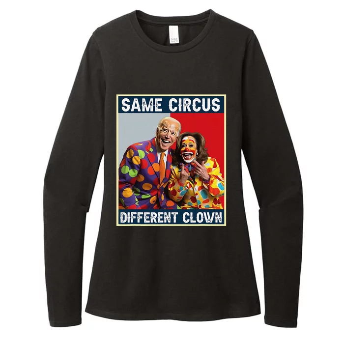 Same Circus Different Clown Funny Kamala Harris Clown (2) Womens CVC Long Sleeve Shirt