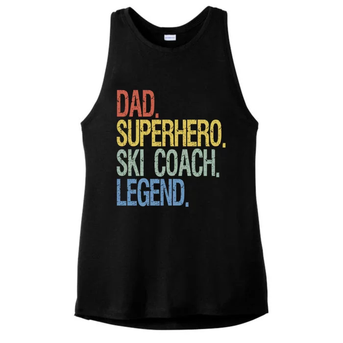 Ski Coach Dad Gift Ladies Tri-Blend Wicking Tank