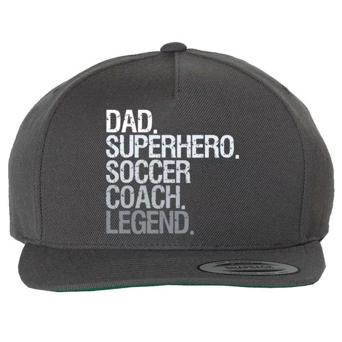 Soccer Coach Dad Wool Snapback Cap