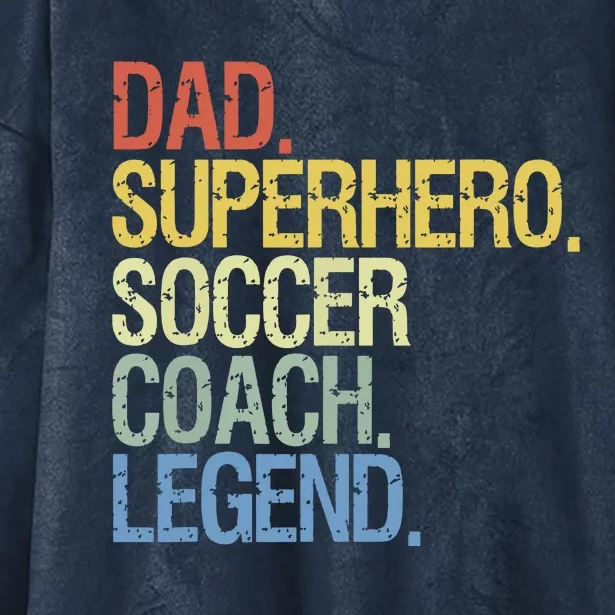 Soccer Coach Dad Hooded Wearable Blanket