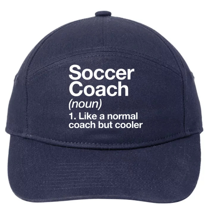 Soccer Coach Definition Sports School Instructor Trainer 7-Panel Snapback Hat