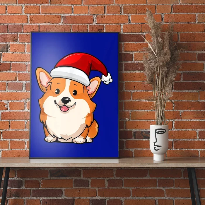 Santa Corgi Dog Dad Mom Boy Girl Christmas Poster