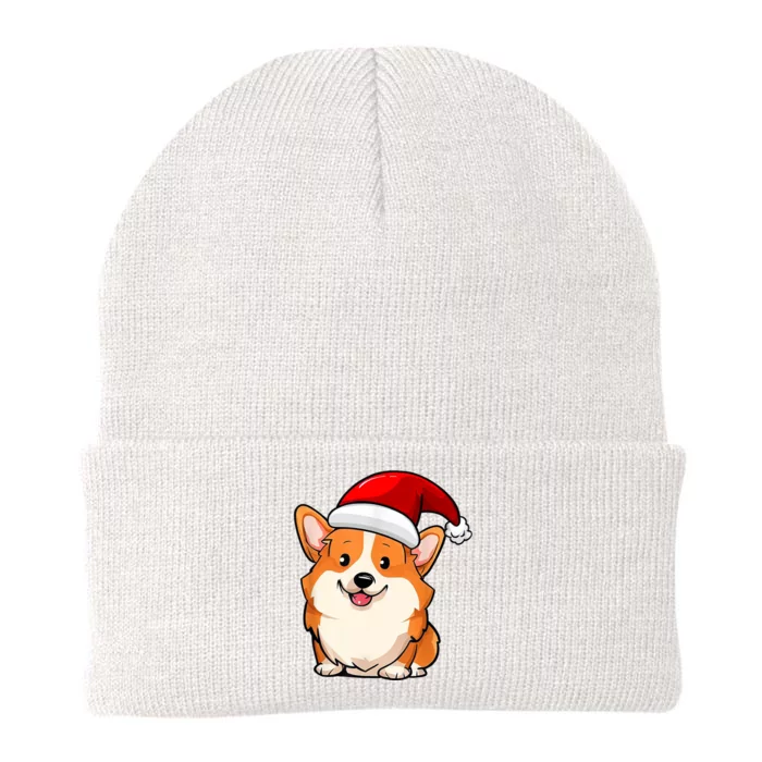 Santa Corgi Dog Dad Mom Boy Girl Christmas Knit Cap Winter Beanie