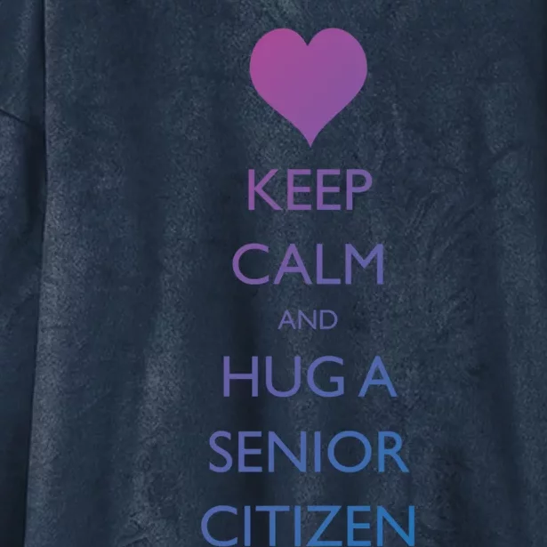 Senior Citizens Day Grandparents Senior Citizen Cute Gift Hooded Wearable Blanket