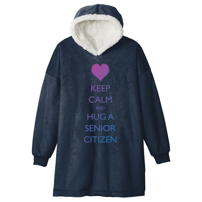 Senior Citizens Day Grandparents Senior Citizen Cute Gift Hooded Wearable Blanket