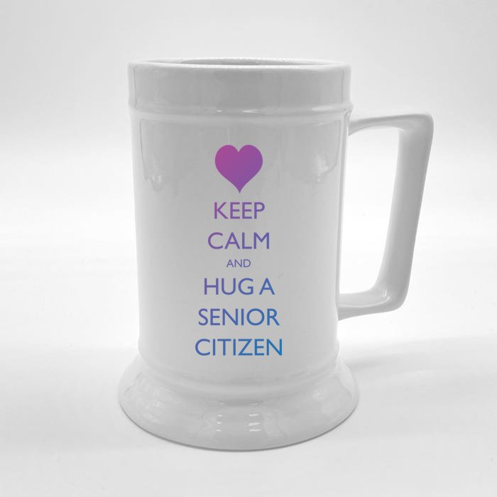 Senior Citizens Day Grandparents Senior Citizen Cute Gift Front & Back Beer Stein