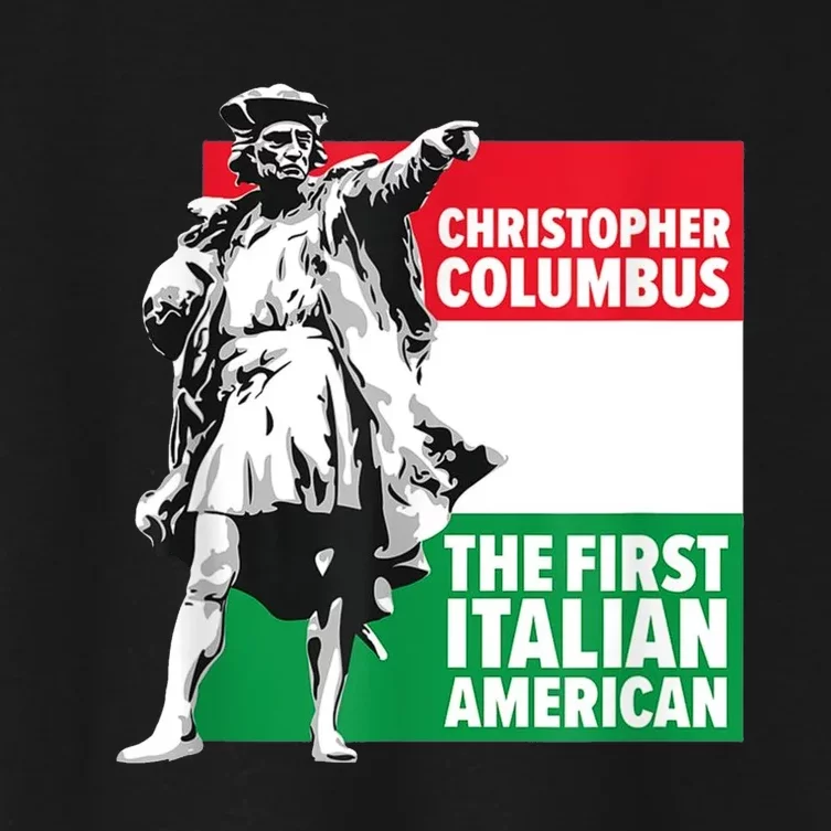 Save Columbus Day Italian Pride Women's Crop Top Tee