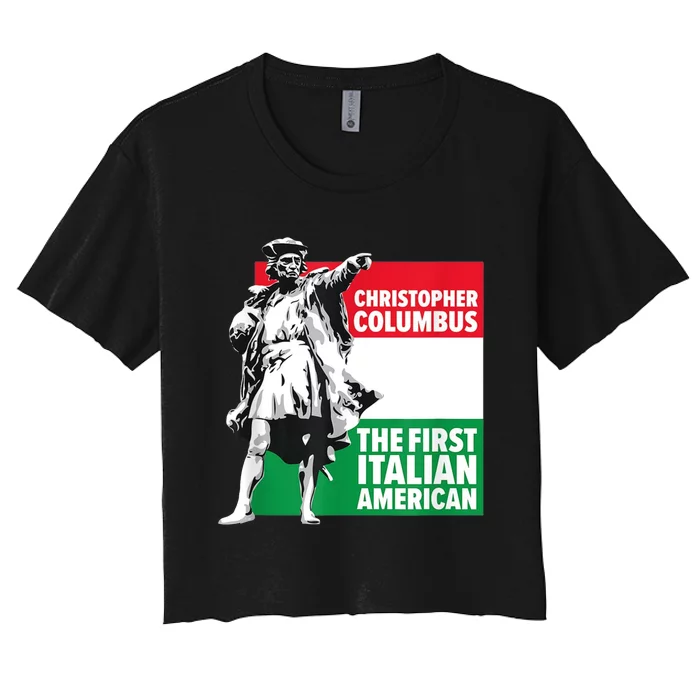 Save Columbus Day Italian Pride Women's Crop Top Tee