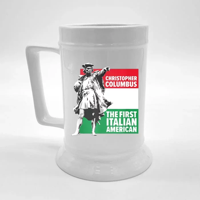 Save Columbus Day Italian Pride Front & Back Beer Stein