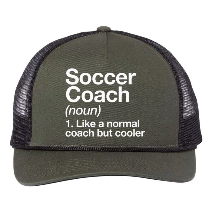 Soccer Coach Definition Sports School Instructor Trainer Retro Rope Trucker Hat Cap