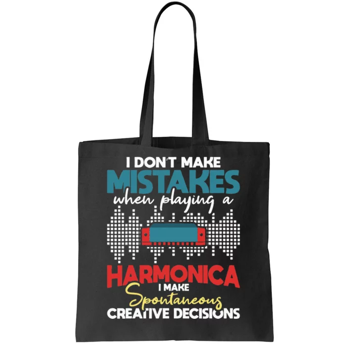 Spontaneous Creative Decisions Harmonica Player Harmonicist Tote Bag