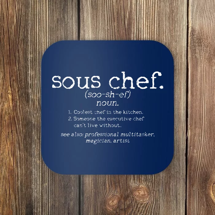 Sous Chef Definition Funny Cooking Cook Gift Coaster