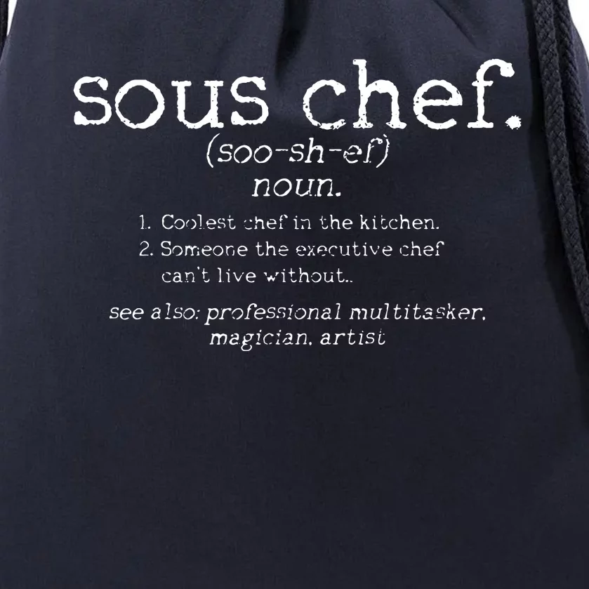 Sous Chef Definition Funny Cooking Cook Gift Drawstring Bag