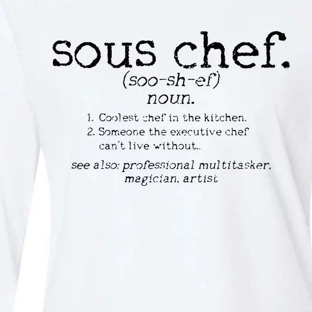 Sous Chef Definition Funny Cooking Cook Gift Womens Cotton Relaxed Long Sleeve T-Shirt