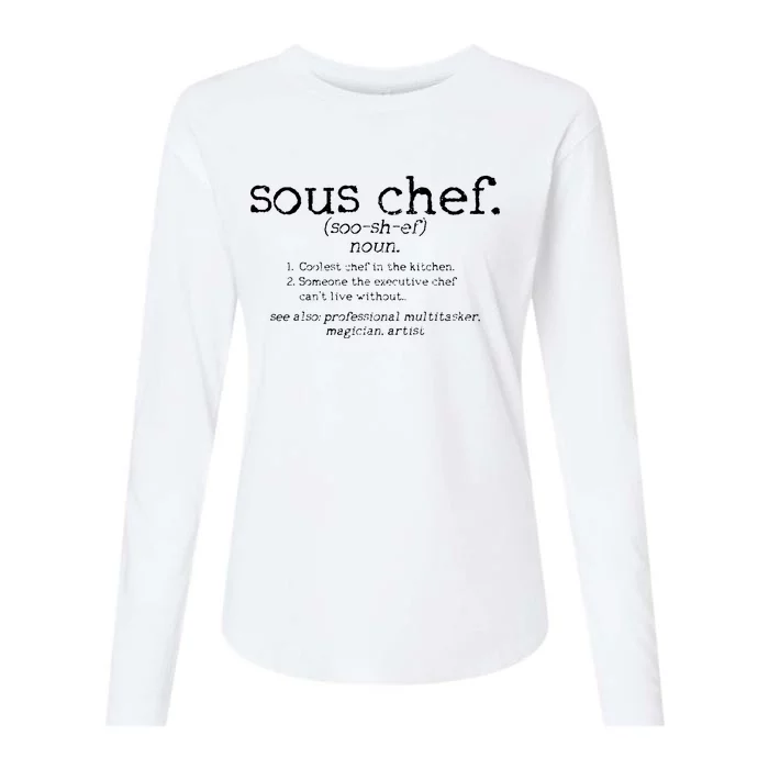 Sous Chef Definition Funny Cooking Cook Gift Womens Cotton Relaxed Long Sleeve T-Shirt