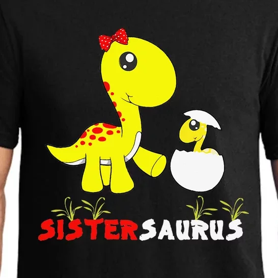 Sistersaurus Cute Dinosaur Sister Saurus Family Matching Pajama Set