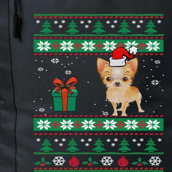 Santa Chihuahua Dog Holiday Ugly Christmas Graphic Gift Meaningful Gift Daily Commute Backpack