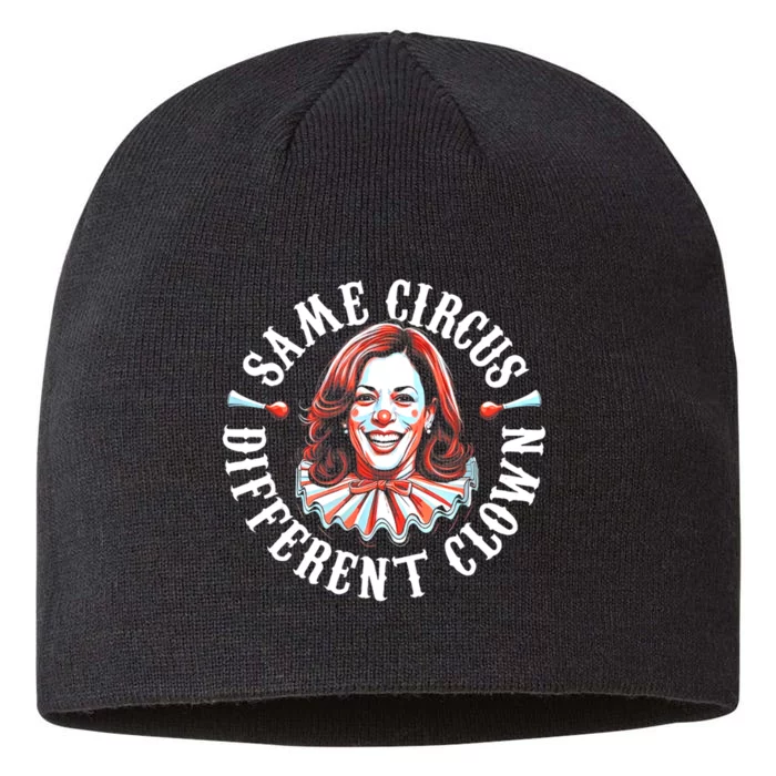 Same Circus Different Clown Anti Kamala 2024 8 1/2in Sustainable Knit Beanie